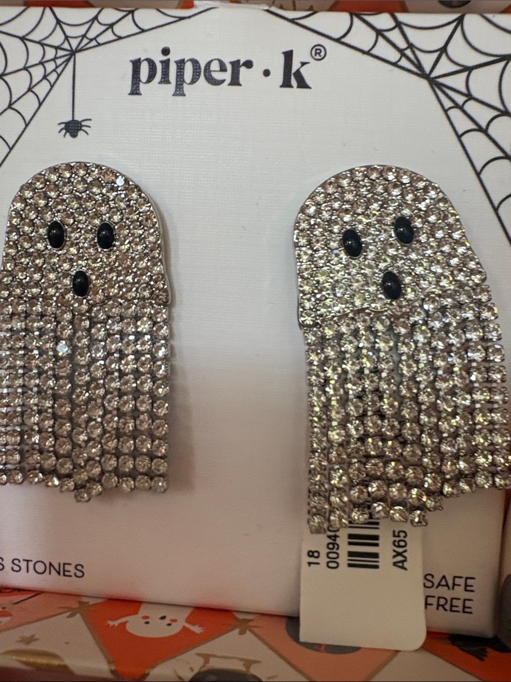 Piper K sparkly fringe ghost earrings